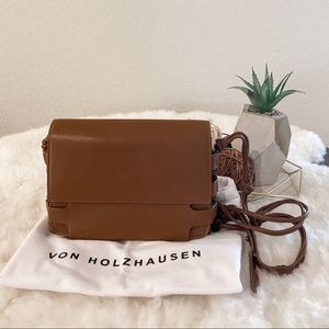 VGUC Von Holzhausen Mini Cage Crossbody Cognac
